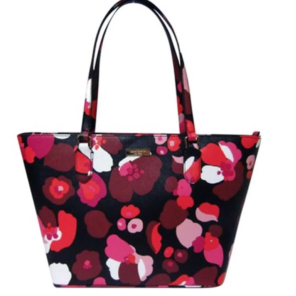 New Kate Spade Laurel Way Floral Satchel Bag Leather WKRU4099